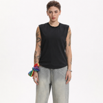 MASC MOTION™ Quick-Dry Fine Mesh Muscle Tank w/ Curved Hem for Tomboy, Trans Masc, FTM, Non-binary