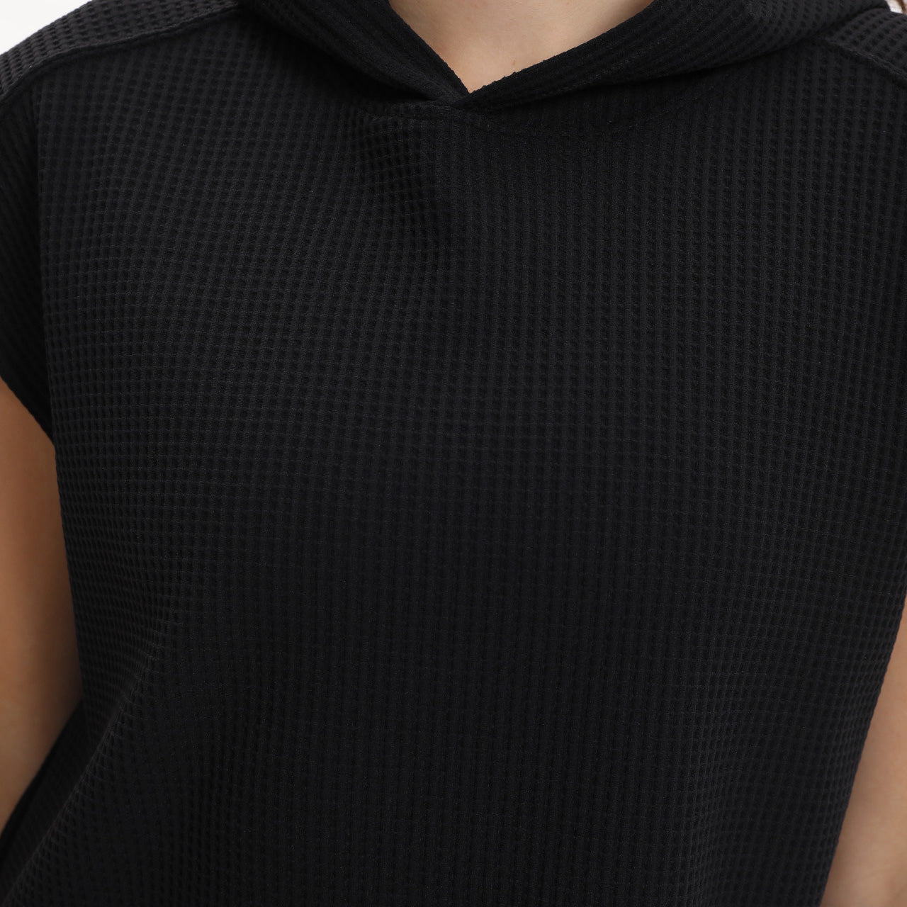 MASC MOTION™ Waffle Quick-Dry Sleeveless Hoodie Vest for Tomboy, Trans Masc, FTM, Non-binary