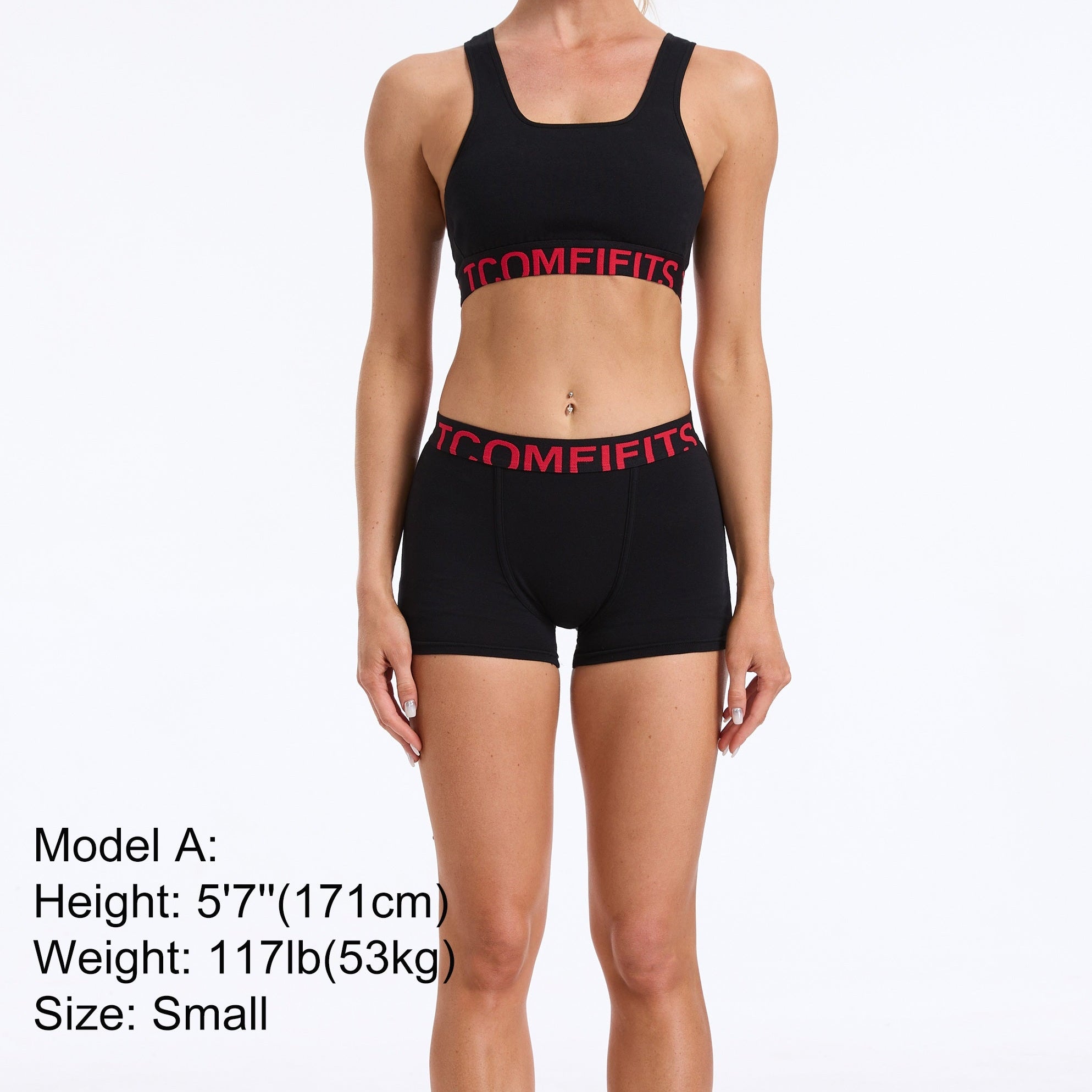 3 Pack- Black Cotton Essentials Kit: 1 Soft Essentials Soft Top + 2 Signature Boy Shorts for Tomboy, Transgender Men, FTM, Non-binary
