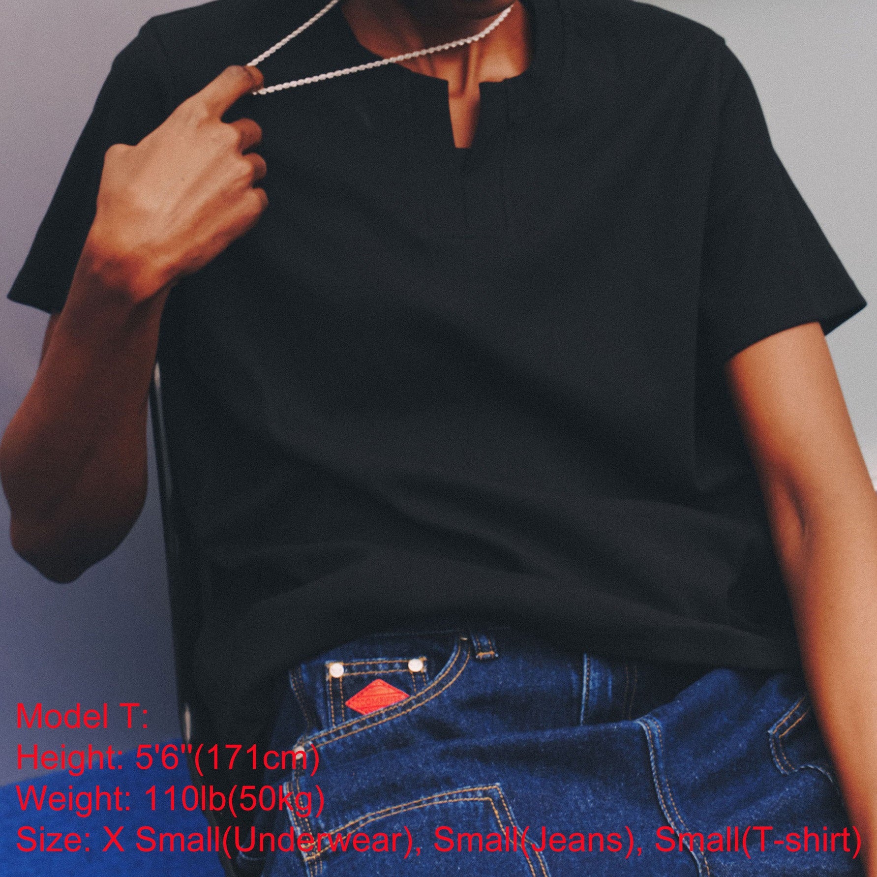 2 Pack- Right-Angle T-shirt (Round + V Neck) for Tomboy, Transgender Men, FTM, Non-binary