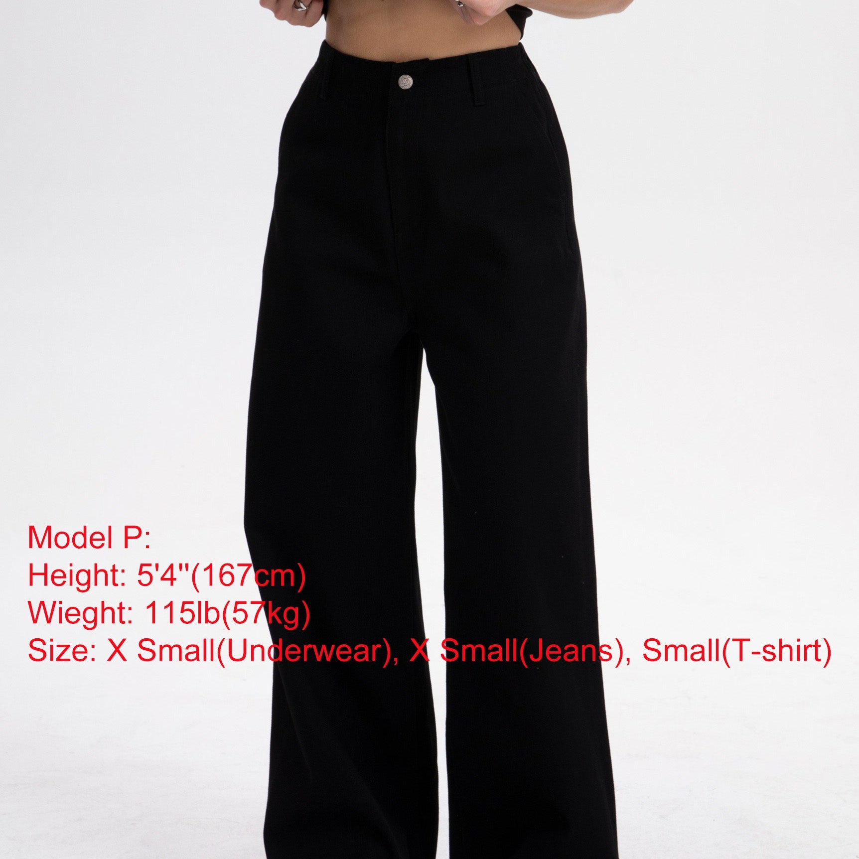 [BOGO FREE] Low-Visibility Classic Black Tailored Wide-Leg Jeans, for Tomboy, Transgender Men, FTM, Non-binary