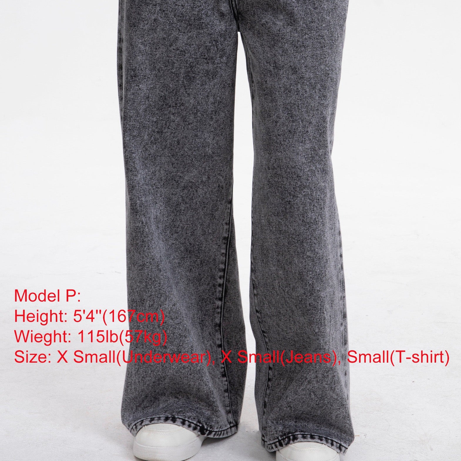 [BOGO FREE] Low-Visibility Vintage Grey Wash Tailored Wide-Leg Jeans, for Tomboy, Transgender Men, FTM, Non-binary