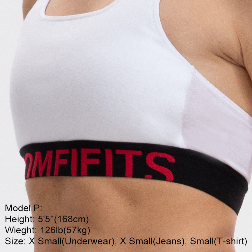 3 Pack- White Cotton Essentials Soft Bra for Tomboy, Transgender Men, FTM, Non-binary