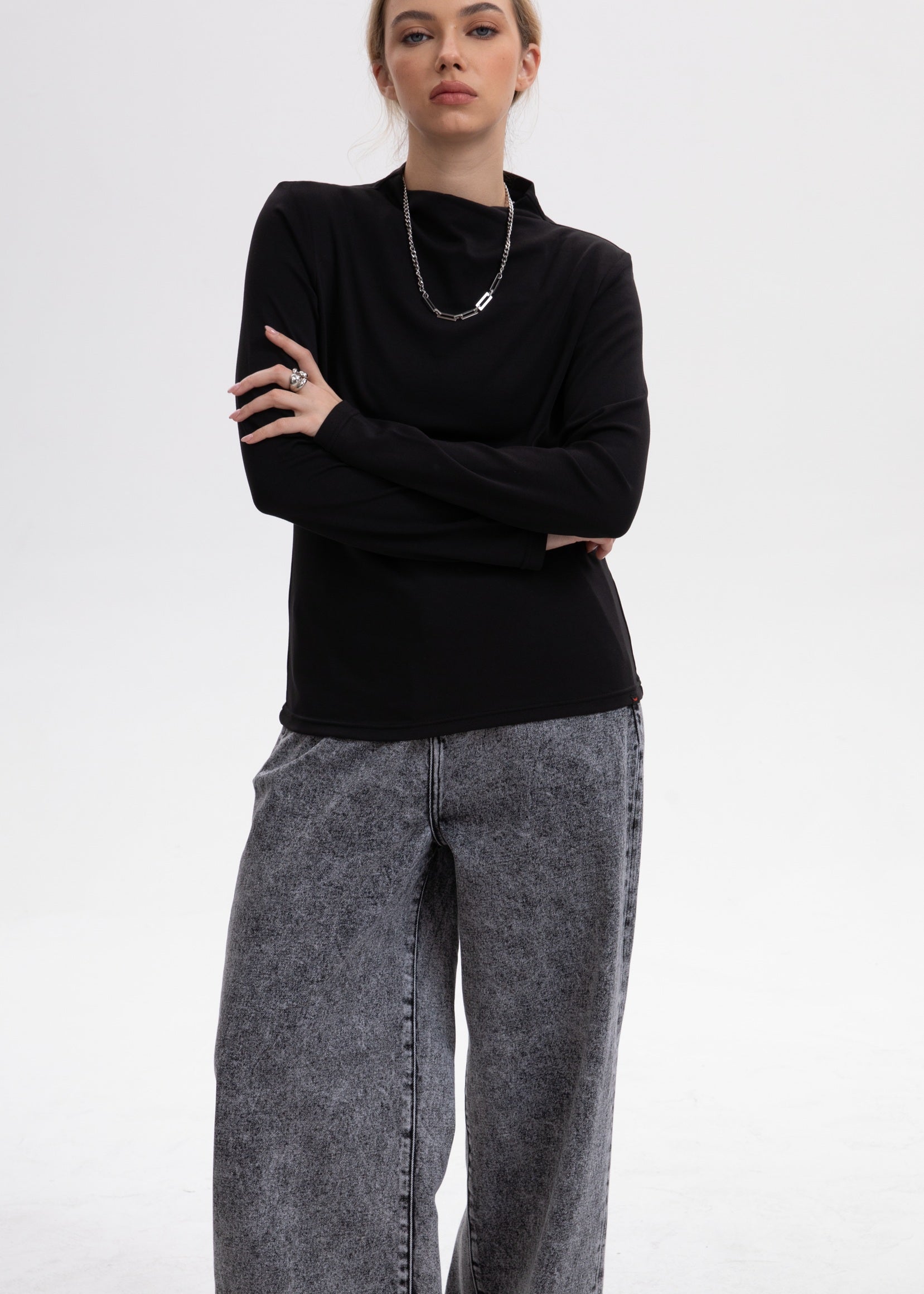 [BOGO FREE] 2 Pack- Right-Angle Tee (Short + Long Sleeve) for Tomboy, Transgender Men, FTM, Non-binary