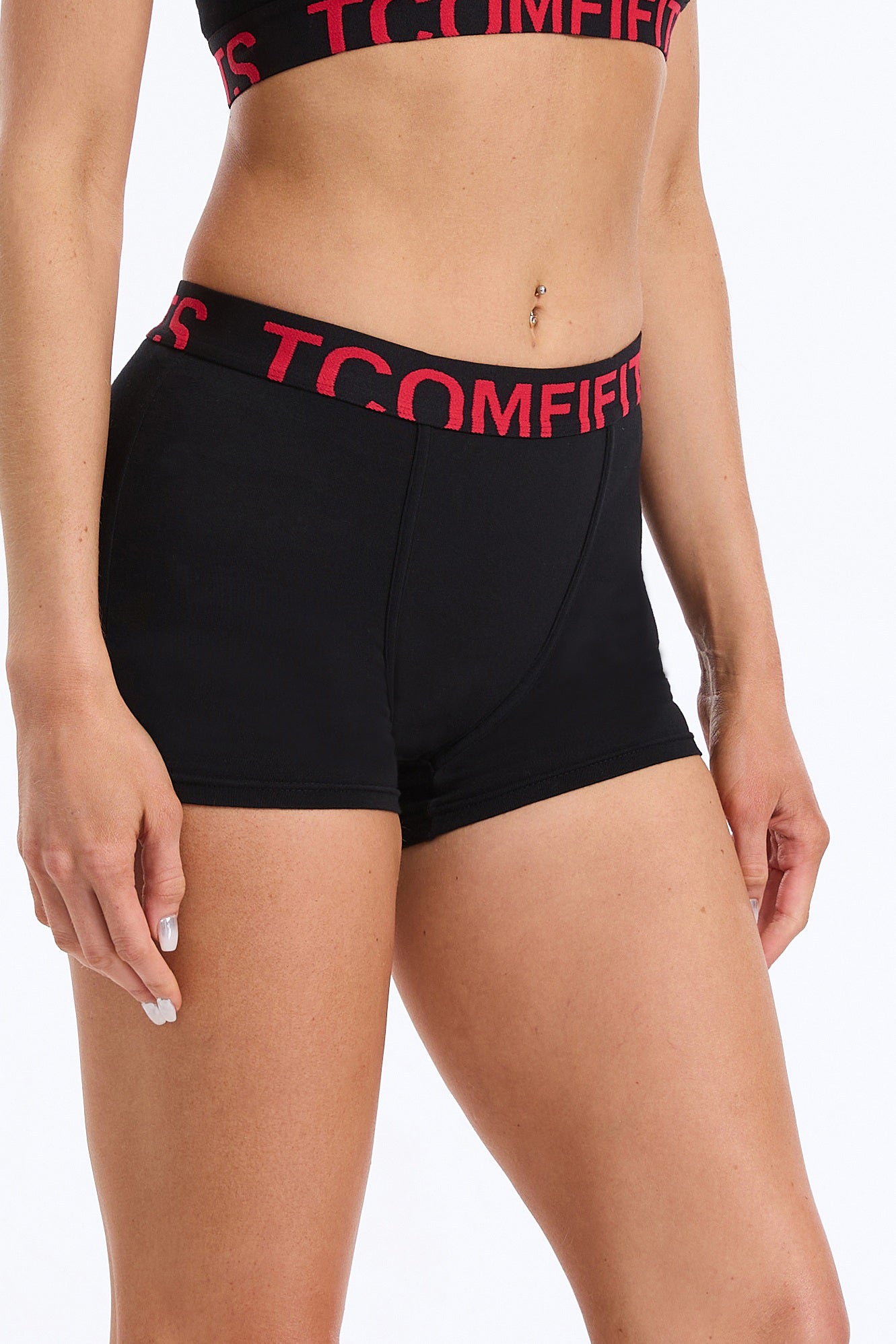 3 Pack- Black Cotton Essentials Signature Boy Shorts for Tomboy, Transgender Men, FTM, Non-binary
