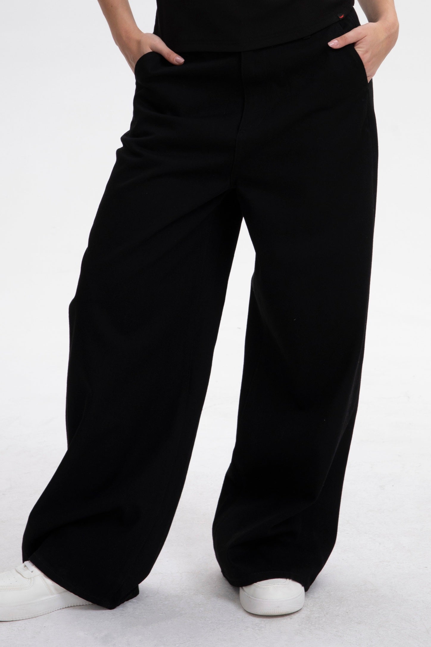 [BOGO FREE] Low-Visibility Classic Black Tailored Wide-Leg Jeans, for Tomboy, Transgender Men, FTM, Non-binary