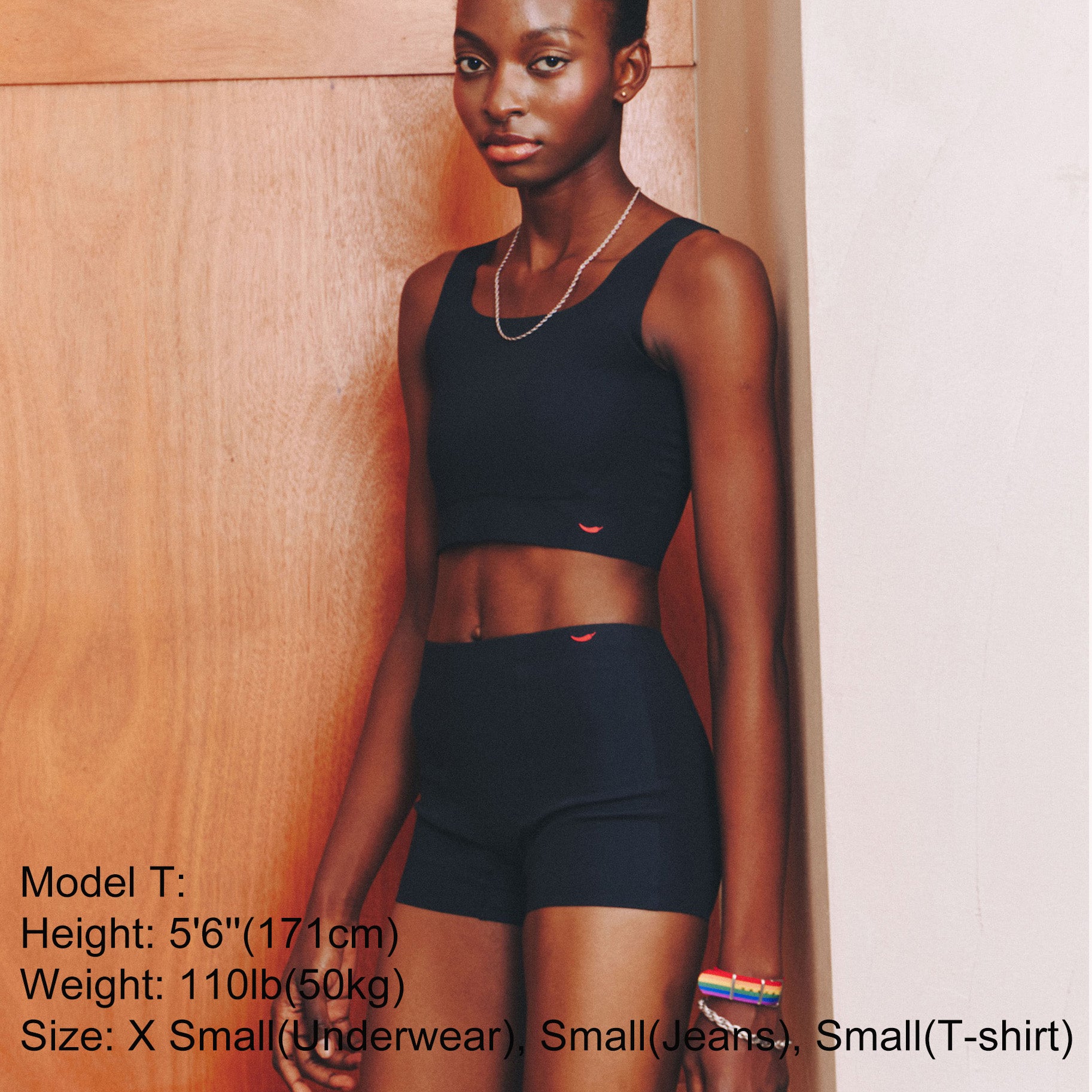 3 Pack- Black Bonded Kit: 1 Compression Top + 2 Invisible Boy Shorts for Tomboy, Transgender Men, FTM, Non-binary