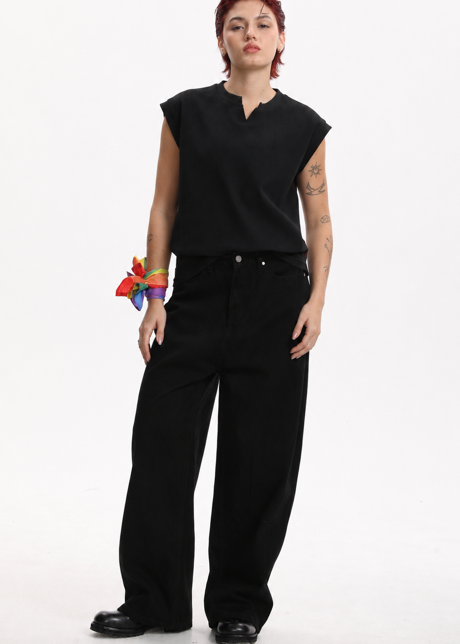 MASC MOTION™ Waffle Quick-Dry V-Neck Muscle Vest for Tomboy, Trans Masc, FTM, Non-binary
