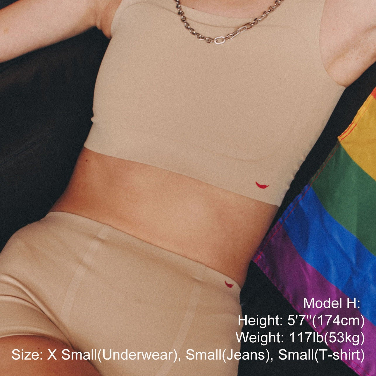 3 Pack- Beige Compression Bonded Seamless Bra for Tomboy, Transgender Men, FTM, Non-binary