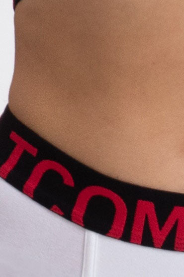 Black- White Cotton Essentials Signature Boy Shorts for Tomboy, Transgender Men, FTM, Non-binary