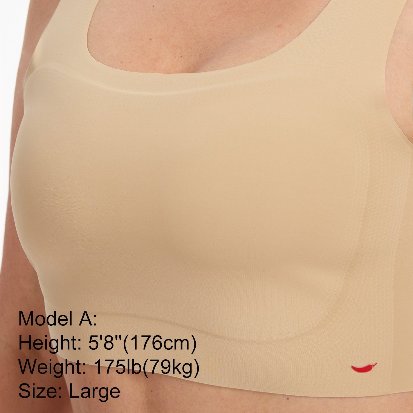 3 Pack- Beige Compression Bonded Seamless Bra for Tomboy, Transgender Men, FTM, Non-binary