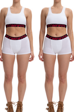 3 Pack- White Cotton Essentials Kit: 1 Soft Essentials Soft Bra + 2 Signature Boy Shorts, for Tomboy, Transgender Men, FTM, Non-binary