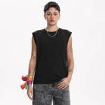 MASC MOTION™ Quick-Dry Muscle Vest / Breathable Mesh Panels for Tomboy, Trans Masc, FTM, Non-binary