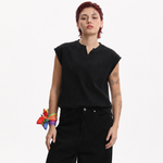 MASC MOTION™ Waffle Quick-Dry V-Neck Muscle Vest for Tomboy, Trans Masc, FTM, Non-binary